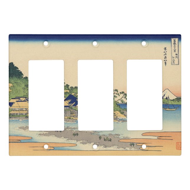 Katsushika Hokusai Enoshima in the Sagami province Light Switch Cover (Front)