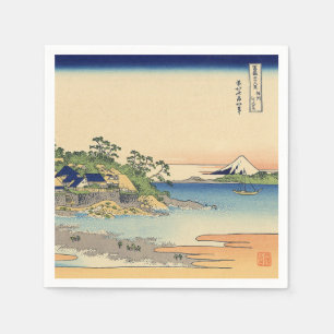 Katsushika Hokusai Enoshima in the Sagami province Napkins