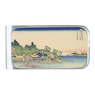 Katsushika Hokusai Enoshima in the Sagami province Silver Finish Money Clip
