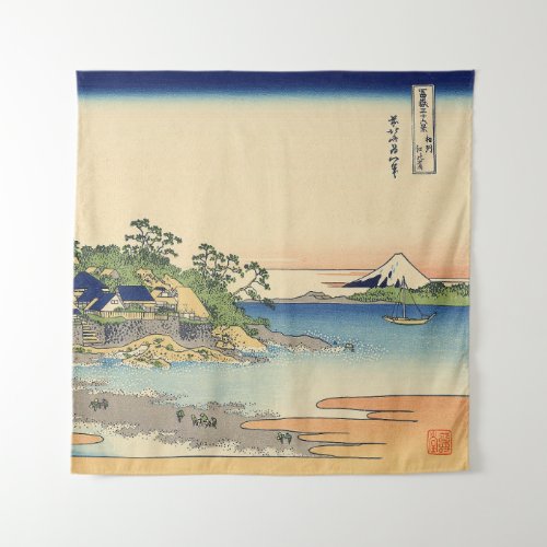 Katsushika Hokusai Enoshima in the Sagami province Tapestry