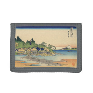 Katsushika Hokusai Enoshima in the Sagami province Trifold Wallet
