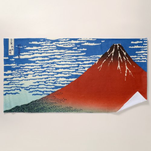 Katsushika Hokusai _ Fine Wind Clear Morning Beach Towel