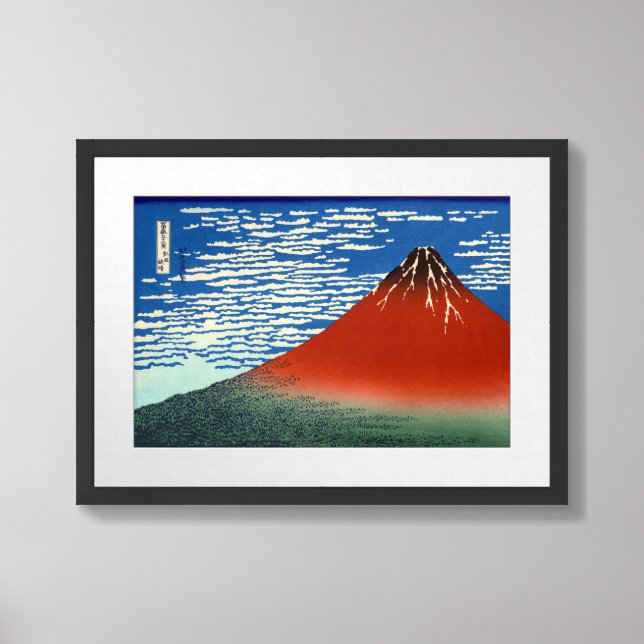 Katsushika Hokusai - Fine Wind, Clear Morning Framed Art (Framed Front)
