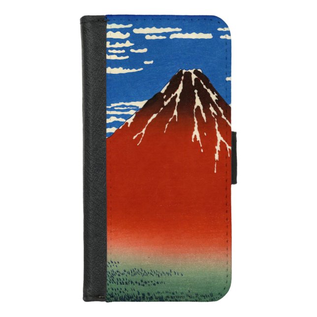 Katsushika Hokusai - Fine Wind, Clear Morning iPhone Wallet Case (Front)