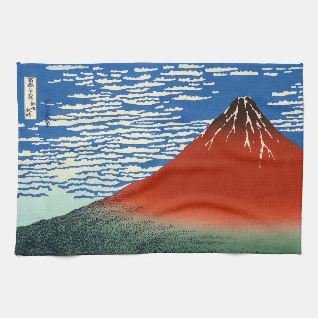 Katsushika Hokusai - Fine Wind, Clear Morning Kitchen Towel (Horizontal)
