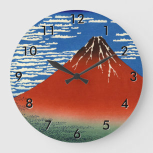 Katsushika Hokusai - Fine Wind, Clear Morning Large Clock