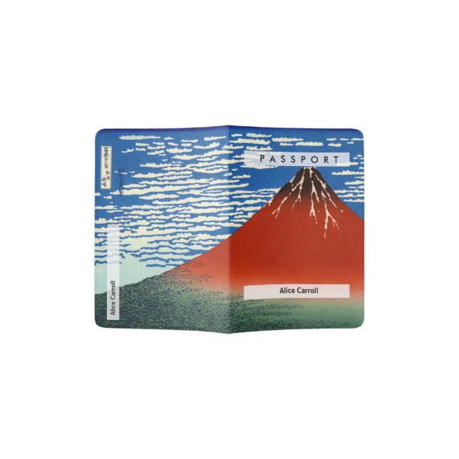 Katsushika Hokusai - Fine Wind, Clear Morning Passport Holder (Opened)
