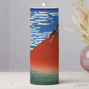 Katsushika Hokusai - Fine Wind, Clear Morning Pillar Candle