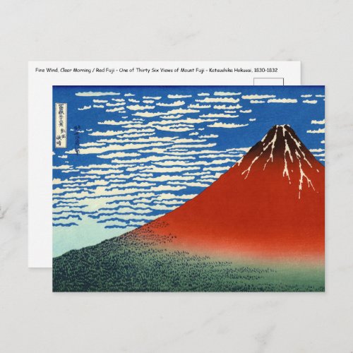 Katsushika Hokusai _ Fine Wind Clear Morning Postcard