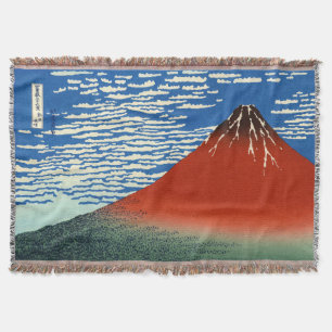 Katsushika Hokusai - Fine Wind, Clear Morning Throw Blanket