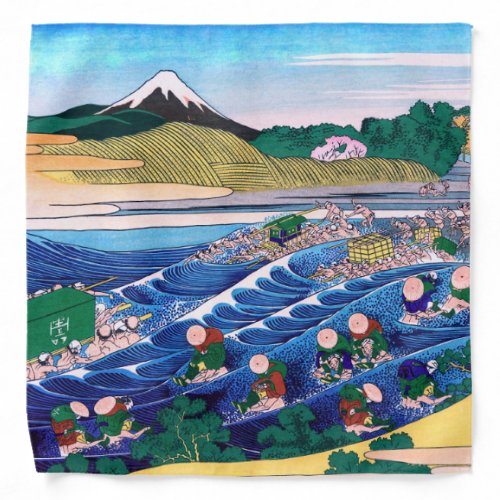 Katsushika Hokusai _ Fuji from Kanaya on Tokaido Bandana