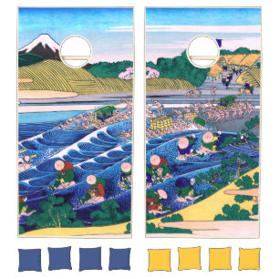 Katsushika Hokusai - Fuji from Kanaya on Tokaido Cornhole Set