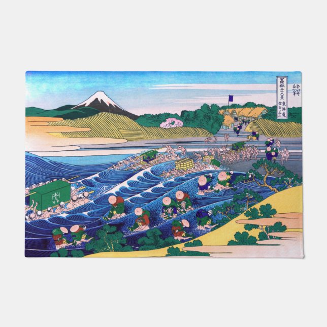 Katsushika Hokusai - Fuji from Kanaya on Tokaido Doormat (Front)