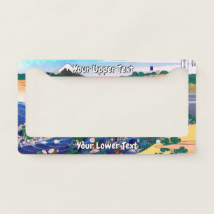 Katsushika Hokusai - Fuji from Kanaya on Tokaido License Plate Frame