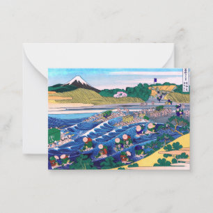 Katsushika Hokusai - Fuji from Kanaya on Tokaido Note Card