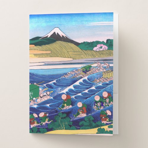 Katsushika Hokusai _ Fuji from Kanaya on Tokaido Pocket Folder
