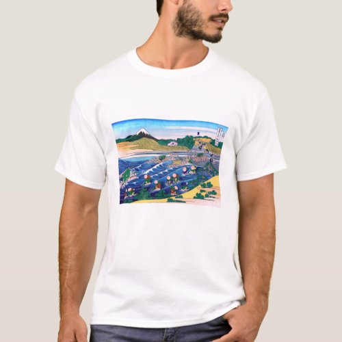 Katsushika Hokusai _ Fuji from Kanaya on Tokaido T_Shirt