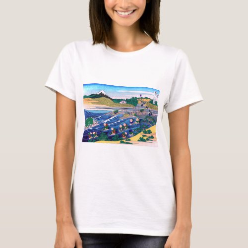 Katsushika Hokusai _ Fuji from Kanaya on Tokaido T_Shirt