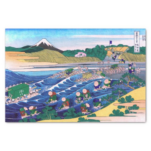 Katsushika Hokusai _ Fuji from Kanaya on Tokaido Tissue Paper