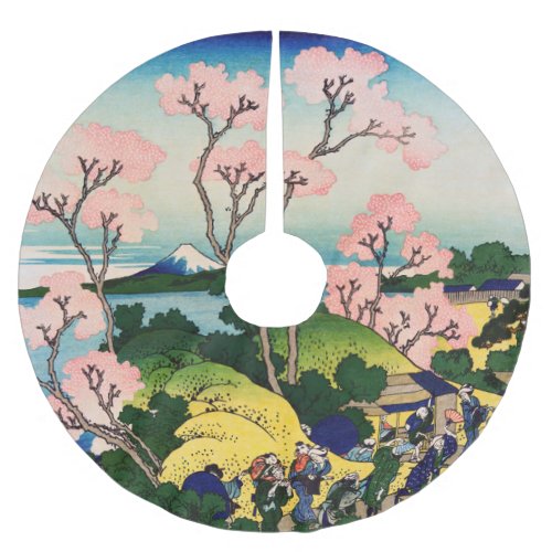 Katsushika Hokusai _ Gotenyama Tokaido Shinagawa Brushed Polyester Tree Skirt