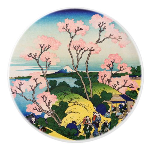 Katsushika Hokusai _ Gotenyama Tokaido Shinagawa Ceramic Knob
