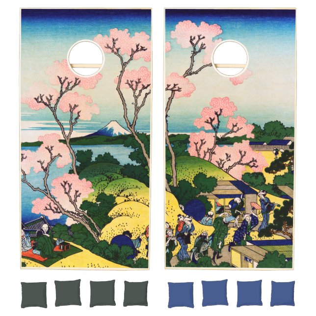 Katsushika Hokusai - Gotenyama, Tokaido, Shinagawa Cornhole Set (Set)