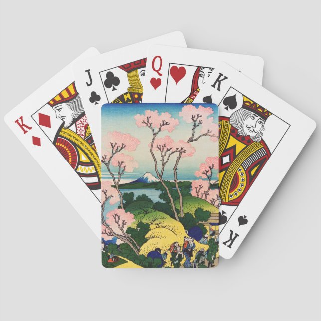 Katsushika Hokusai - Gotenyama, Tokaido, Shinagawa Poker Cards (Back)