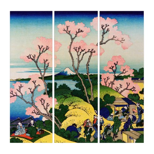 Katsushika Hokusai _ Gotenyama Tokaido Shinagawa Triptych