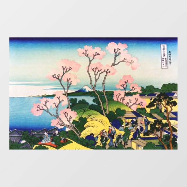Katsushika Hokusai - Gotenyama, Tokaido, Shinagawa Window Cling (Sheet)