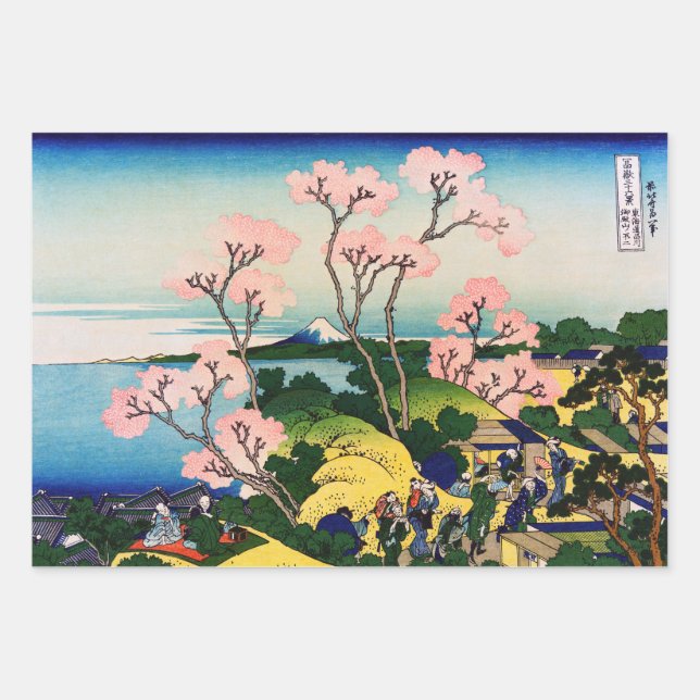 Katsushika Hokusai - Gotenyama, Tokaido, Shinagawa Wrapping Paper Sheets (Front)