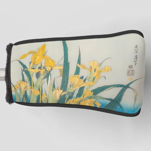 Katsushika Hokusai - Grasshopper and Iris Golf Head Cover (Front)