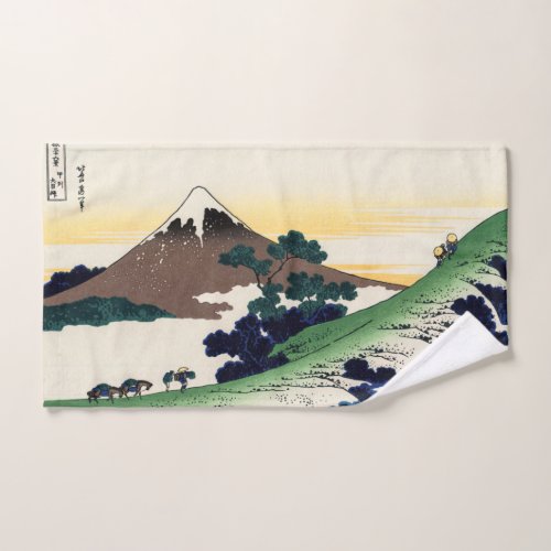 Katsushika Hokusai _ Inume pass Kai province Bath Towel Set