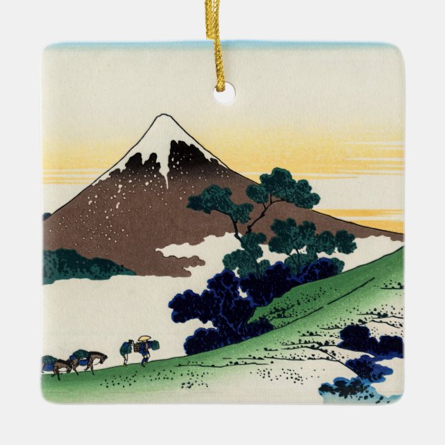 Katsushika Hokusai - Inume pass, Kai province Ceramic Ornament (Front)