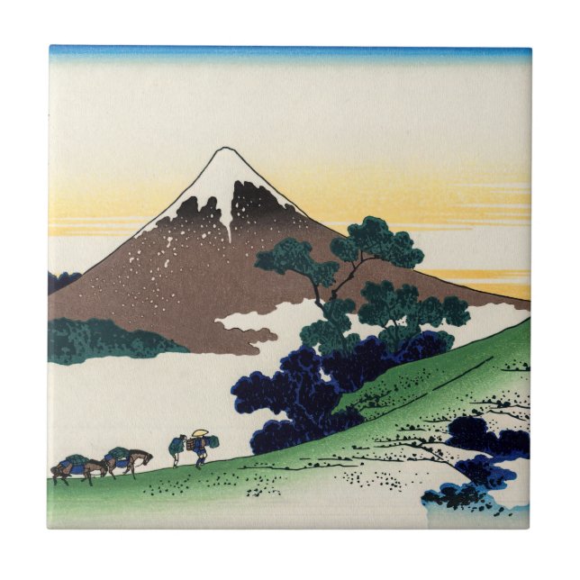 Katsushika Hokusai - Inume pass, Kai province Ceramic Tile (Front)