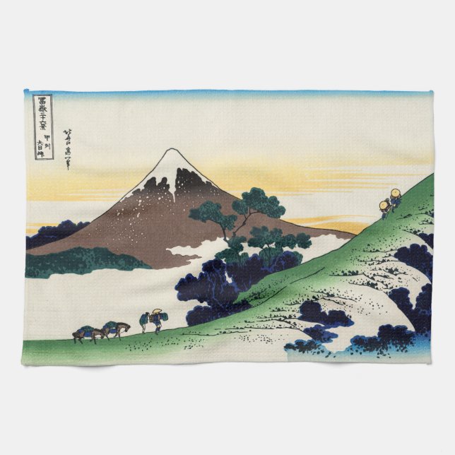 Katsushika Hokusai - Inume pass, Kai province Kitchen Towel (Horizontal)