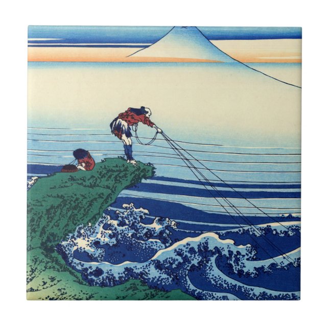 Katsushika Hokusai - Kajikazawa in Kai province Ceramic Tile (Front)