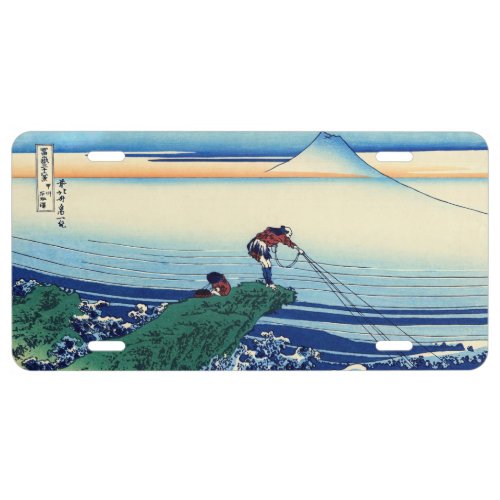Katsushika Hokusai _ Kajikazawa in Kai province License Plate