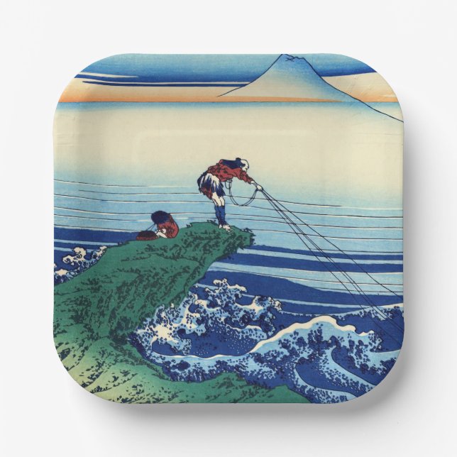 Katsushika Hokusai - Kajikazawa in Kai province Paper Plates (Front)