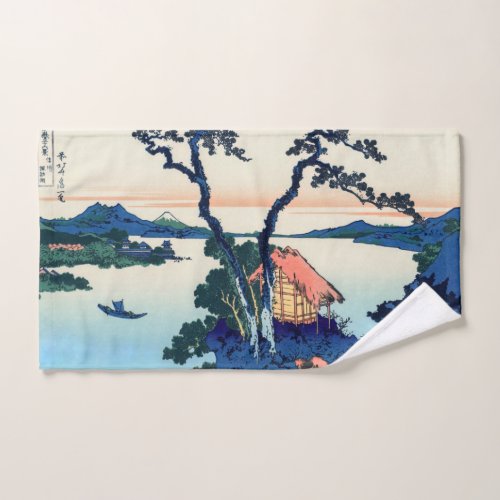 Katsushika Hokusai _ Lake Suwa in Shinano province Bath Towel Set