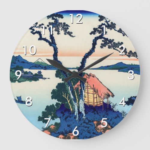 Katsushika Hokusai _ Lake Suwa in Shinano province Large Clock