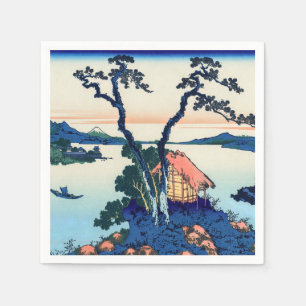 Katsushika Hokusai - Lake Suwa in Shinano province Napkins