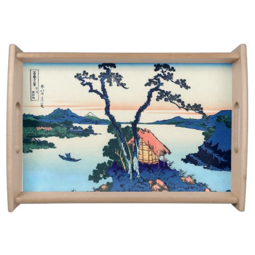 Katsushika Hokusai _ Lake Suwa in Shinano province Serving Tray