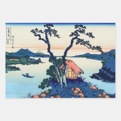 Katsushika Hokusai _ Lake Suwa in Shinano province Wrapping Paper Sheets
