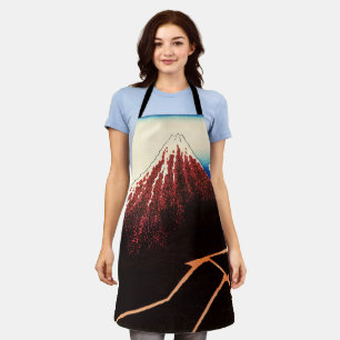 Katsushika Hokusai - Lightnings below the summit Apron