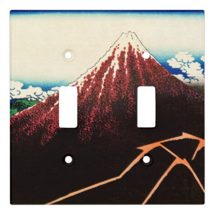Katsushika Hokusai - Lightnings below the summit Light Switch Cover