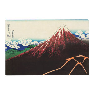 Katsushika Hokusai - Lightnings below the summit Placemat