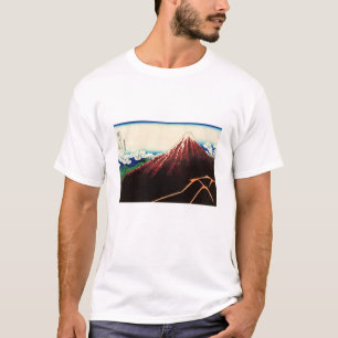 Katsushika Hokusai - Lightnings below the summit T-Shirt