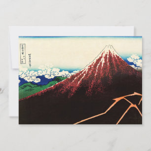 Katsushika Hokusai - Lightnings below the summit Thank You Card