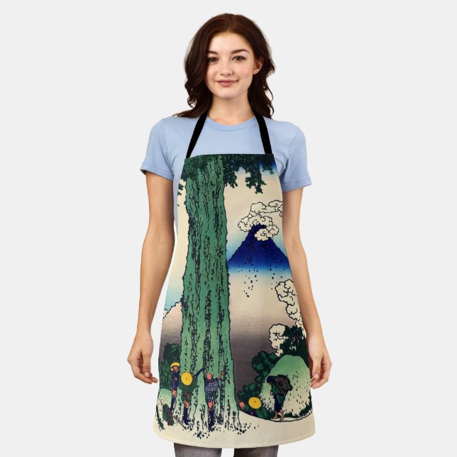 Katsushika Hokusai - Mishima Pass in Kai Province Apron (Worn)
