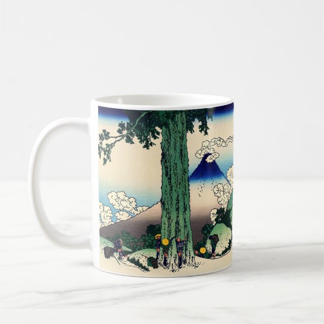 Katsushika Hokusai - Mishima Pass in Kai Province Coffee Mug (Left)
